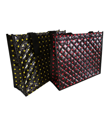 3 bolso que hace compras no tejido de la capa los 50x2.5cm los 40x15x30cm 100gsm PP