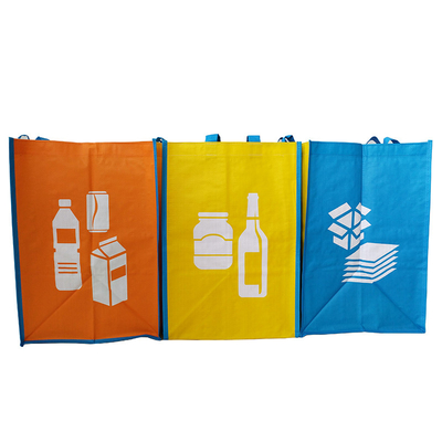 Bolsos promocionales tejidos 100gsm del azul los 35x30x39.5cm