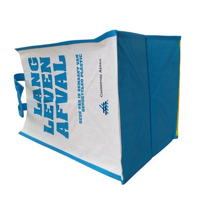 Bolsos promocionales tejidos 100gsm del azul los 35x30x39.5cm