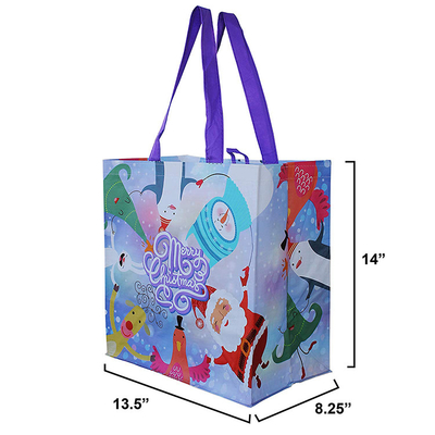 Bolso tejido polipropileno de la Navidad 1000pcs 120gsm los 50x3cm