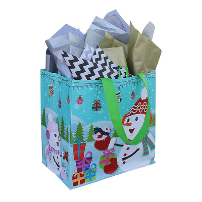 Bolso tejido polipropileno de la Navidad 1000pcs 120gsm los 50x3cm