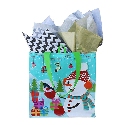 Bolso tejido polipropileno de la Navidad 1000pcs 120gsm los 50x3cm