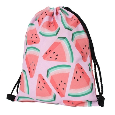 bolso de lazo cosmético de las mujeres del viaje de nylon 210D CMYK de los 35X42cm