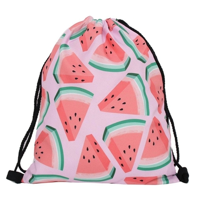 bolso de lazo cosmético de las mujeres del viaje de nylon 210D CMYK de los 35X42cm