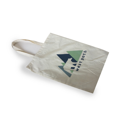 100 bolso de compras natural de la lona del por ciento CMYK los 38x50cm 4OZ