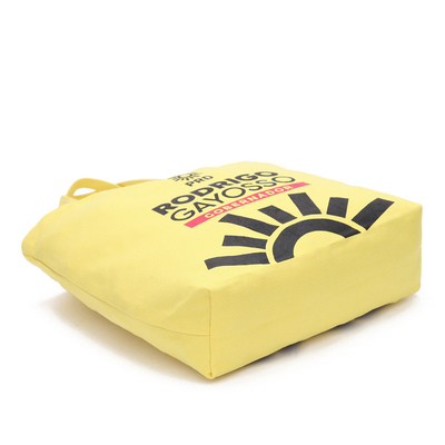 8 el algodón amarillo geométrico de la onza 40x11x34.5cm recicla el bolso