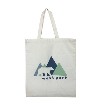100 bolso de compras natural de la lona del por ciento CMYK los 38x50cm 4OZ