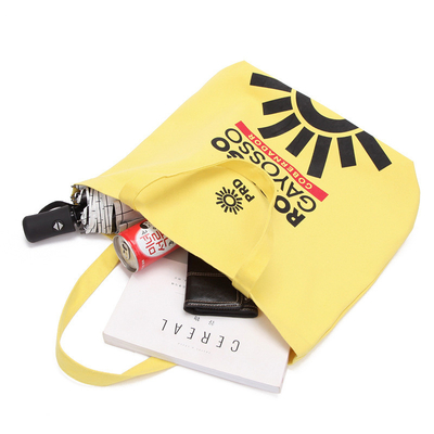 8 el algodón amarillo geométrico de la onza 40x11x34.5cm recicla el bolso