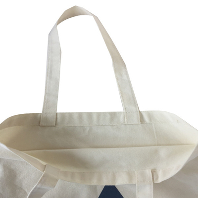100 bolso de compras natural de la lona del por ciento CMYK los 38x50cm 4OZ