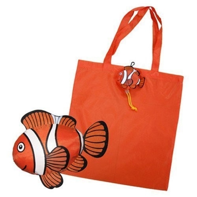 Bolso que hace compras plegable de nylon colorido de los pescados 210D los 40x50cm CMYK