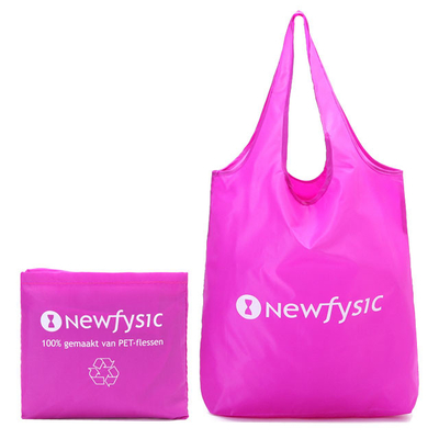 El nilón grande de la publicidad 210D el 12x10cm pliega a Tote Bag