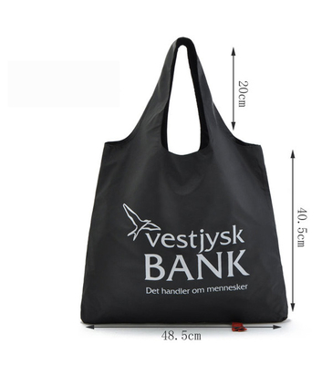 1 poliéster los 40cmx60cm 190T de la impresión en color que doblan a Tote Bag