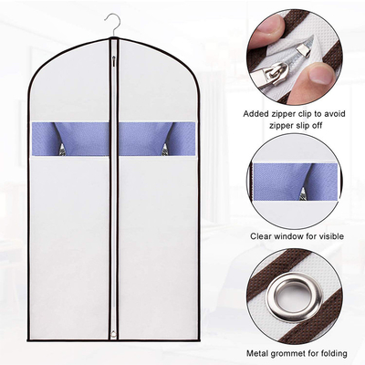 Los hombres Zippered el tenedor del traje de la tela no tejida CMYK 9gsm los 60x90cm