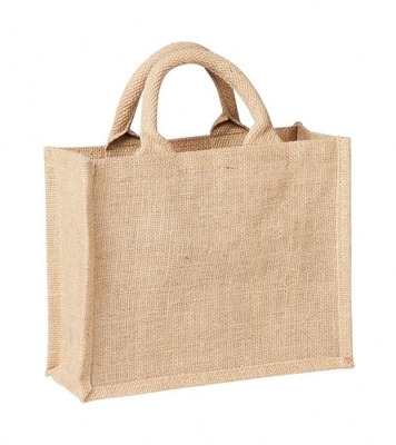 Bolso de compras reutilizable del yute 390gsm de la arpillera los 40x14x34cm