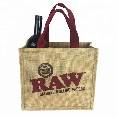 bolso de compras del yute del 12cm