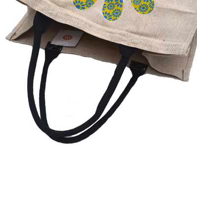 Bolsos de compras de lino de la arpillera de los 30x40cm que hacen compras los 50cm