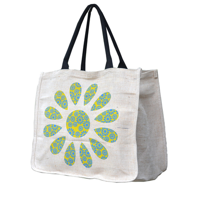 Bolsos de compras de lino de la arpillera de los 30x40cm que hacen compras los 50cm
