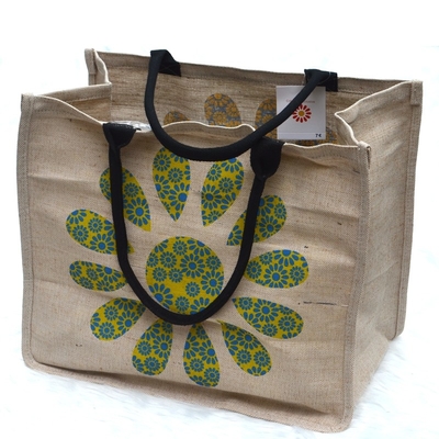 Bolsos de compras de lino de la arpillera de los 30x40cm que hacen compras los 50cm