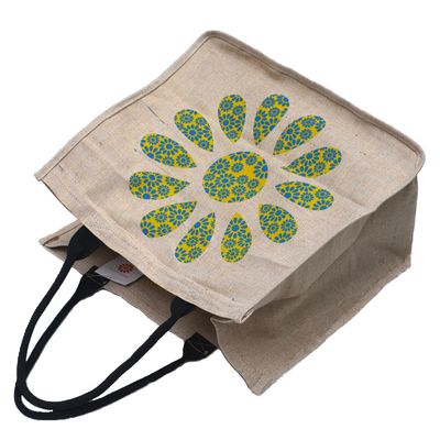 Bolsos de compras de lino de la arpillera de los 30x40cm que hacen compras los 50cm