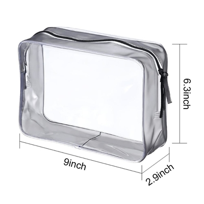 Bolso claro del lápiz del PVC del PVC 0.5m m 160gsm CMYK de la cremallera de BSCI