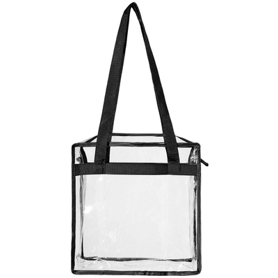 Bolso plástico coloreado del lápiz del PVC del totalizador los 30x10x37cm CMYK de la manija