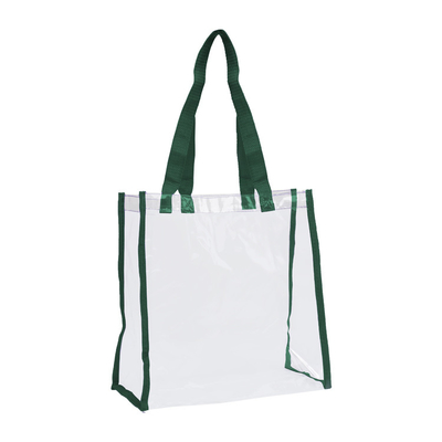 Bolso plástico coloreado del lápiz del PVC del totalizador los 30x10x37cm CMYK de la manija
