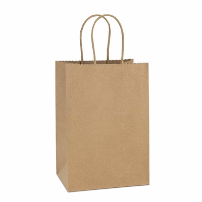 Bolsa de papel no tejido de Brown Kraft 200gsm CMYK los 26x12x33cm