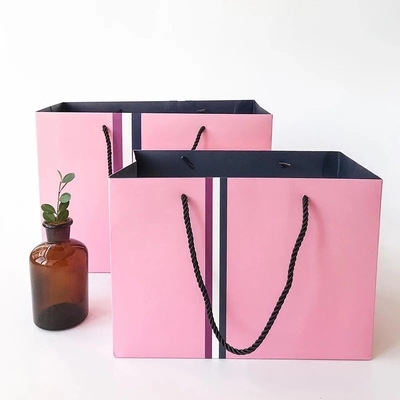 Bolsa de papel no tejido ULTRAVIOLETA lavable de los 21x11x27cm 350g CMYK 160gsm