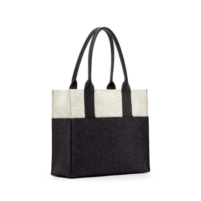 300m m Grey Felt Handbag