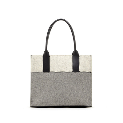 300m m Grey Felt Handbag