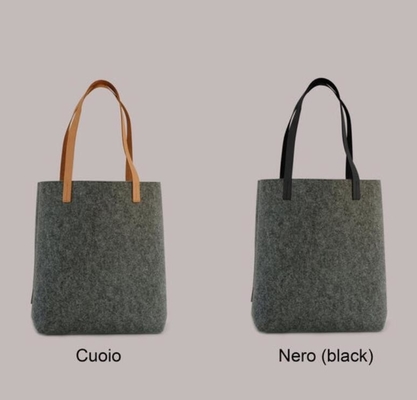 300m m Grey Felt Handbag